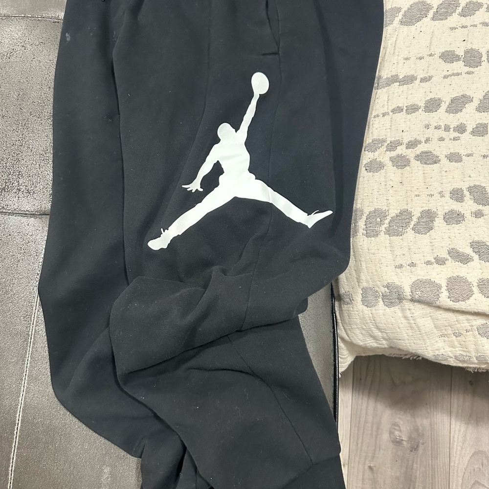 Jordan Black Sweatpants with Iconic Logo